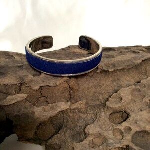 Cowhide Leather Cuff Bracelet Hand Crafted